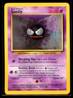 1999 Base Set Gastly #50 Non Holo Pokemon Card - Image 1