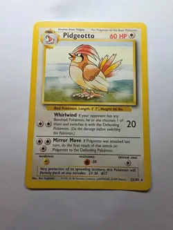 Pidgeotto 22/102 Pokemon TCG Base Set Unlimited NM/LP - Image 1