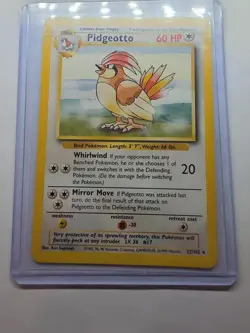 Pidgeotto 22/102 Pokemon TCG Base Set Unlimited NM/LP - Image 3