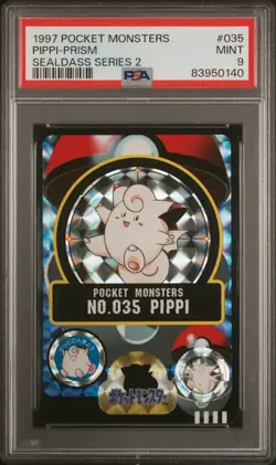 PSA 9 - Clefairy Pippi 035 Holo Prism Pokemon Sealdass Series 2 (Pop 13) Rare - Image 1