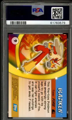 2004 Topps Pokemon Advanced Challenge Blaziken #9 - PSA 8 Near Mint - Image 2