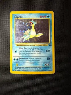 LAPRAS 10/62 HOLO RARE FOSSIL POKEMON UNLIMITED HOLO NM - Image 1