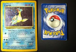 LAPRAS 10/62 HOLO RARE FOSSIL POKEMON UNLIMITED HOLO NM - Image 3