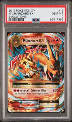 2016 POKEMON XY EVOLUTIONS #13 M CHARIZARD EX PSA 10 - Image 1