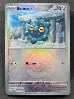 Bronzor 066/131 Master Ball Pattern Prismatic Evolutions Pokemon TCG - Image 1