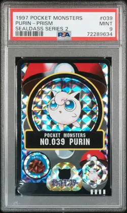 1997 POCKET MONSTERS SEALDASS SER 2 #039 PURIN-PRISM PSA 9 - Image 1