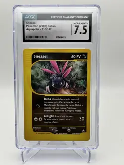 CGC 7.5 Sneasel Pokemon (2003) Italian Aquapolis- 110/147 - Image 1