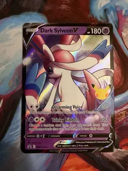 Dark Sylveon V SWSH134 SWSH: Sword & Shield Promo Card Holo NM - Image 1