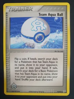 Team Aqua Ball 75/95 Trainer - Team Magma vs Team Aqua Set - Pokemon Card - NM - Image 1
