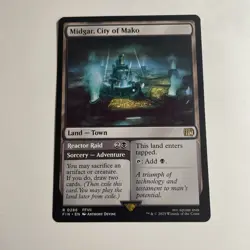 Midgar, City of Mako NM Final Fantasy Magic The Gathering Mtg Near Mint Land - Image 1
