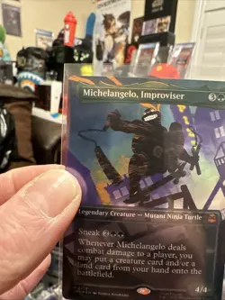 Michelangelo, Improviser (Borderless) [Teenage Mutant Ninja Turtles] Foil N/M. - Image 5