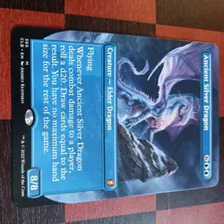 Mtg Ancient Silver Dragon NM/M Borderless Extended Commander Legends Mythic Rare - Image 2
