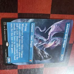 Mtg Ancient Silver Dragon NM/M Borderless Extended Commander Legends Mythic Rare - Image 3