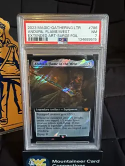 ANDURIL, FLAME OF THE WEST MTG Lord of the Rings Showcase SURGE FOIL #786 PSA 7 - Image 3
