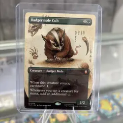 Magic The Gathering Badgermole Cub (Borderless) Avatar: The Last Airbender NM - Image 1