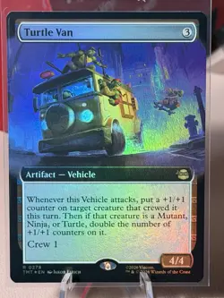 MTG TMNT Teenage Mutant Ninja Turtles Turtle Van Extended Art R Foil - Image 1
