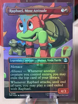 Raphael, Most Attitude Borderless FOIL Teenage Mutant Ninja Turtles TMNT MTG - Image 1