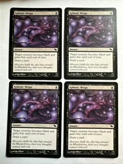 Aphotic Wisps X4 Shadowmoor Ex+/NM Condition See Front/back Pics - Image 1