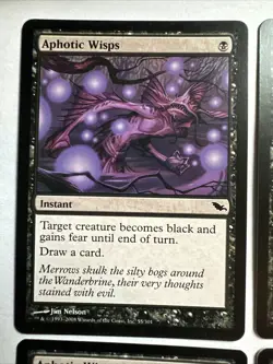 Aphotic Wisps X4 Shadowmoor Ex+/NM Condition See Front/back Pics - Image 2