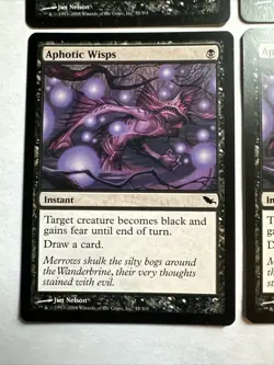 Aphotic Wisps X4 Shadowmoor Ex+/NM Condition See Front/back Pics - Image 5