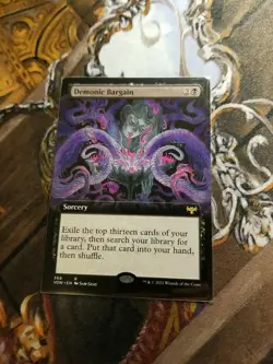 Demonic Bargain Extended Art MTG Crimson Vow - Pack Fresh - - Image 1