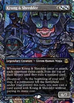 Krang & Shredder (Borderless) 201 TMT Teenage Mutant Ninja Turtles NM - Image 1