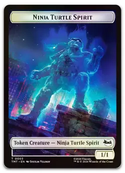 Ninja Turtle Spirit // Food Double-Sided Token #3 // 8 (Foil) (NM) TMT Magic MTG - Image 1