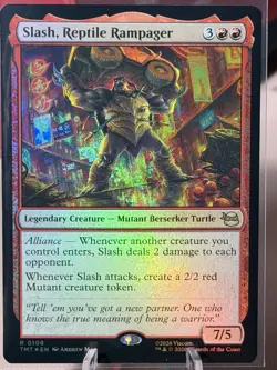 Slash, Reptile Rampager - MTG: Teenage Mutant Ninja Turtles TMNT FOIL Rare - Image 1