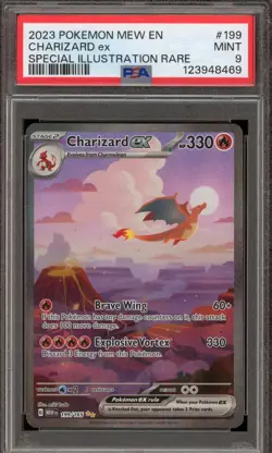 Pokemon Charizard ex 151 MEW EN Special Illustration Rare #199 PSA 9 Mint - Image 1