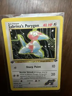 Sabrina’s Porygon 98/132 1st Edition | Gym Challenge 2000 Pokemon TCG Vintage NM - Image 1