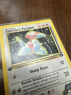 Sabrina’s Porygon 98/132 1st Edition | Gym Challenge 2000 Pokemon TCG Vintage NM - Image 2