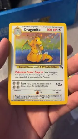 Pokemon TCG Dragonite Fossil 4/62 Holo Rare 1999-2000 Copyright 100 HP Stage 2 - Image 5