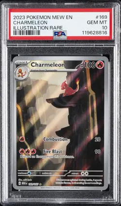 2023 POKEMON MEW EN-151 ILLUSTRATION RARE #169 CHARMELEON PSA 10 - Image 1