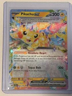 Pikachu ex 057/191 Sv08: Surging Sparks Double Rare Holo 200HP Pokemon TCG - Image 1