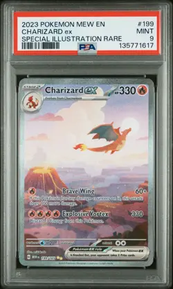 2023 Pokemon MEW-EN #199 Charizard EX Special Illustration Rare PSA 9 MINT - Image 1