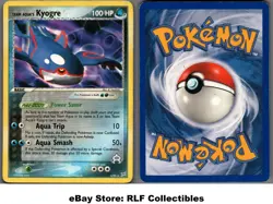 2004 Pokemon, Team Magma vs Aqua Deck Exc., #3/95 Team Aqua's Kyogre, Rare - Image 1