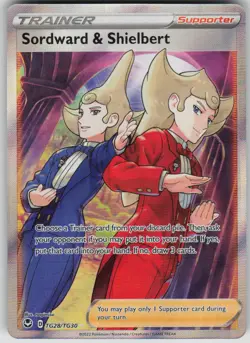 Pokemon TCG Sordward & Shielbert Silver Tempest Trainer Gallery TG28/TG30 - Image 1