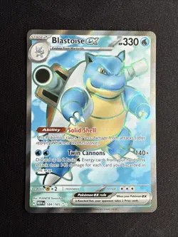 Pokemon TCG Blastoise ex 184/165 Sv: Scarlet & Violet 151 Holo Ultra Rare NM - Image 1