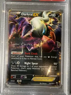 Pokemon TCG Darkrai EX 2012 Promo 63/108 World Championship Pesadelo Prism PSA 9 - Image 2