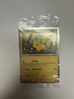 2025 Pokemon PIKACHU #025/165 Holiday Calendar Festive Stamp Snowflake - SEALED - Image 1