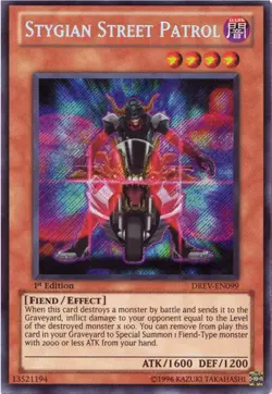 Yugioh! MP Stygian Street Patrol - DREV-EN099 - Secret Rare - Unlimited Edition - Image 1