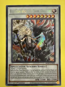 YuGiOh ~ Ecclesia and the Dark Dragon EN041 ~ Burst Protocol ~Secret Rare 1st Ed - Image 2