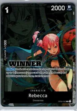 Rebecca (Winner Pack 2025 Vol. 2) OP04-092 English One Piece Promo Card - NM - Image 1
