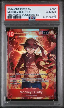 Monkey D. Luffy 006 Treasure Boosters Set One Piece Promos One Piece PSA 10 - Image 1