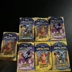 Disney Lorcana Into the Inklands 7 Booster Packs Ravensburger TCG English - Image 1