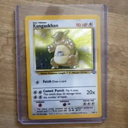 Pokemon TCG Kangaskhan Jungle Holo Card 5/64 Unlimited Rare, LP-NM Condition - Image 1