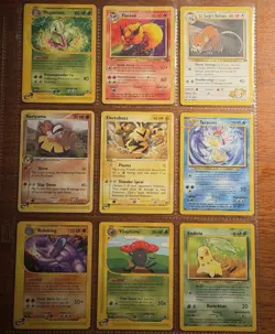 Vintage Pokemon TCG 9-Card Common Lot HP-Damaged - Image 1
