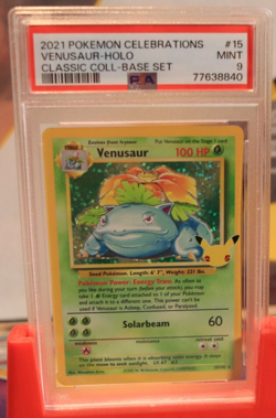 PSA 9 MINT Venusaur Holo Pokemon Card Celebrations Classic Collection 15/102 - Image 1