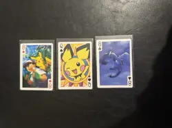 X3 Lugia, Pichu, Ash + Pikachu - Pokemon Poker Cards - Rare - Mint - Image 1