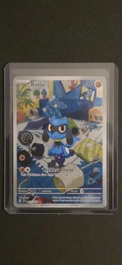 Riolu Scarlet & Violet Full Art Illustration Rare Pokemon TCG Card 215/198 - Image 1